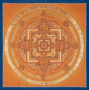 Original Hand Painted Kalachakra Mandala Thangka | Wall Hanging Yoga Meditation Canvas Art | Tibetan Buddhist Art Painting | Zen Buddhism